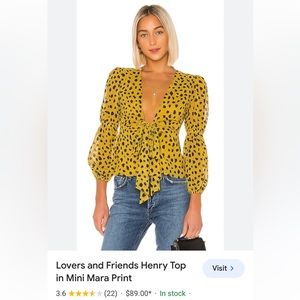 Lovers + Friends Henry Top XS